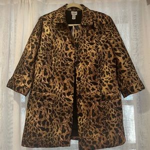 Chicos Jacket, jaguar, print size 2